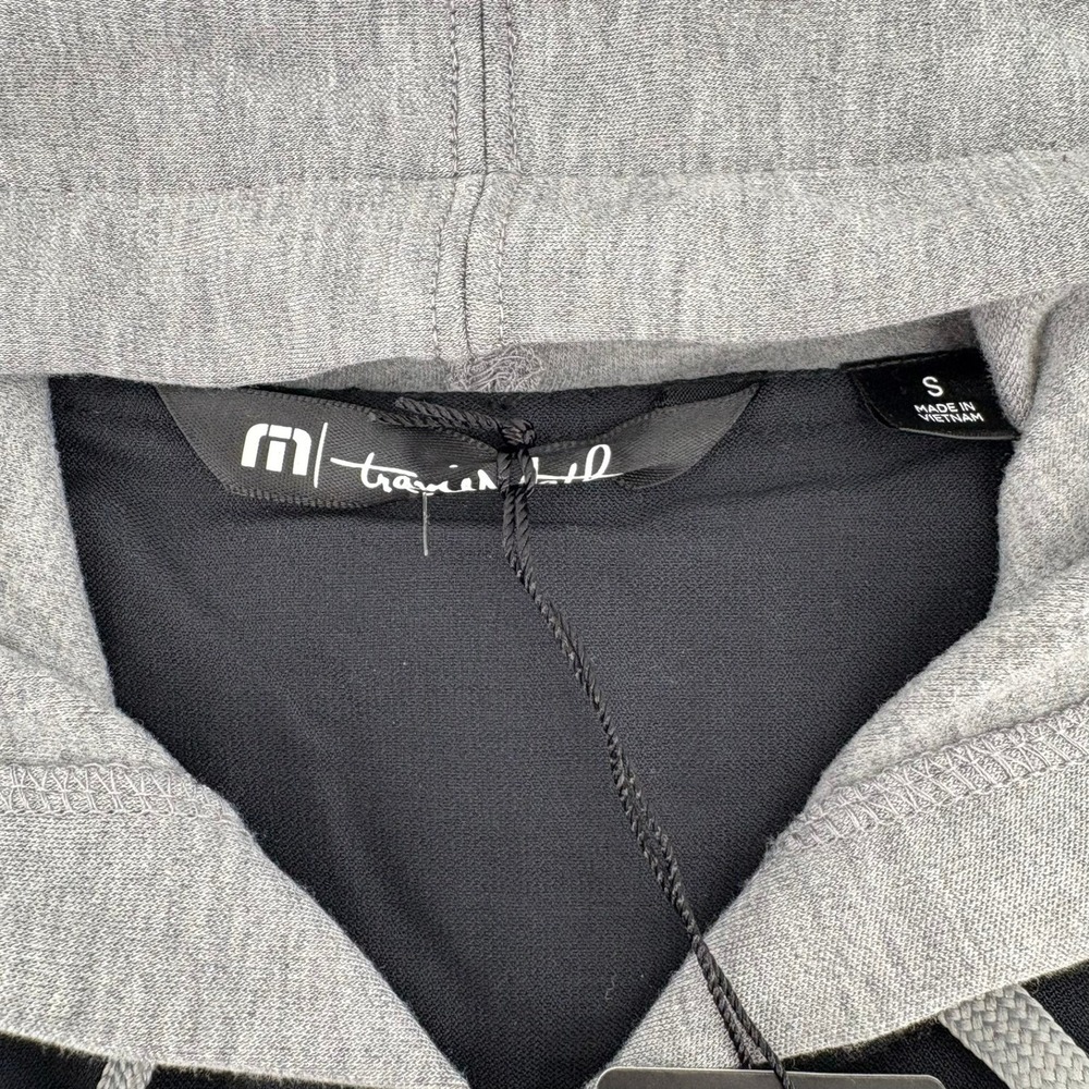 TravisMathew CONCORDE Vest Hoodie Black Heather Grey Mens Size S Style 1M724 - Picture 6 of 11